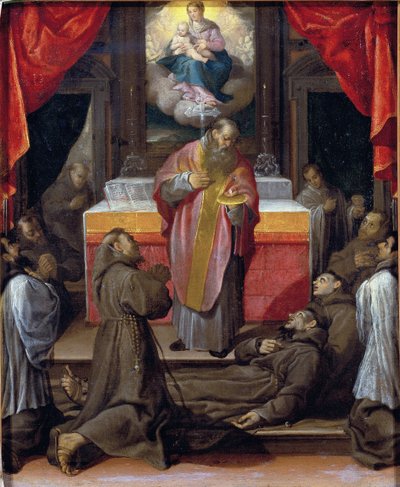 The Last Communion of Saint Francis by Agostino Carracci